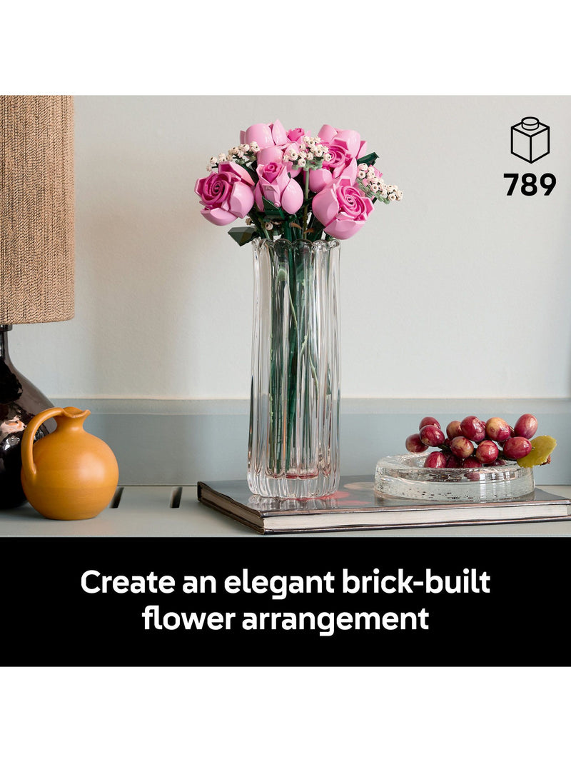 LEGO Botanicals Pink Roses building set 10374, imported from the UK