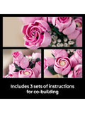 LEGO Botanicals Pink Roses building set 10374, imported from the UK