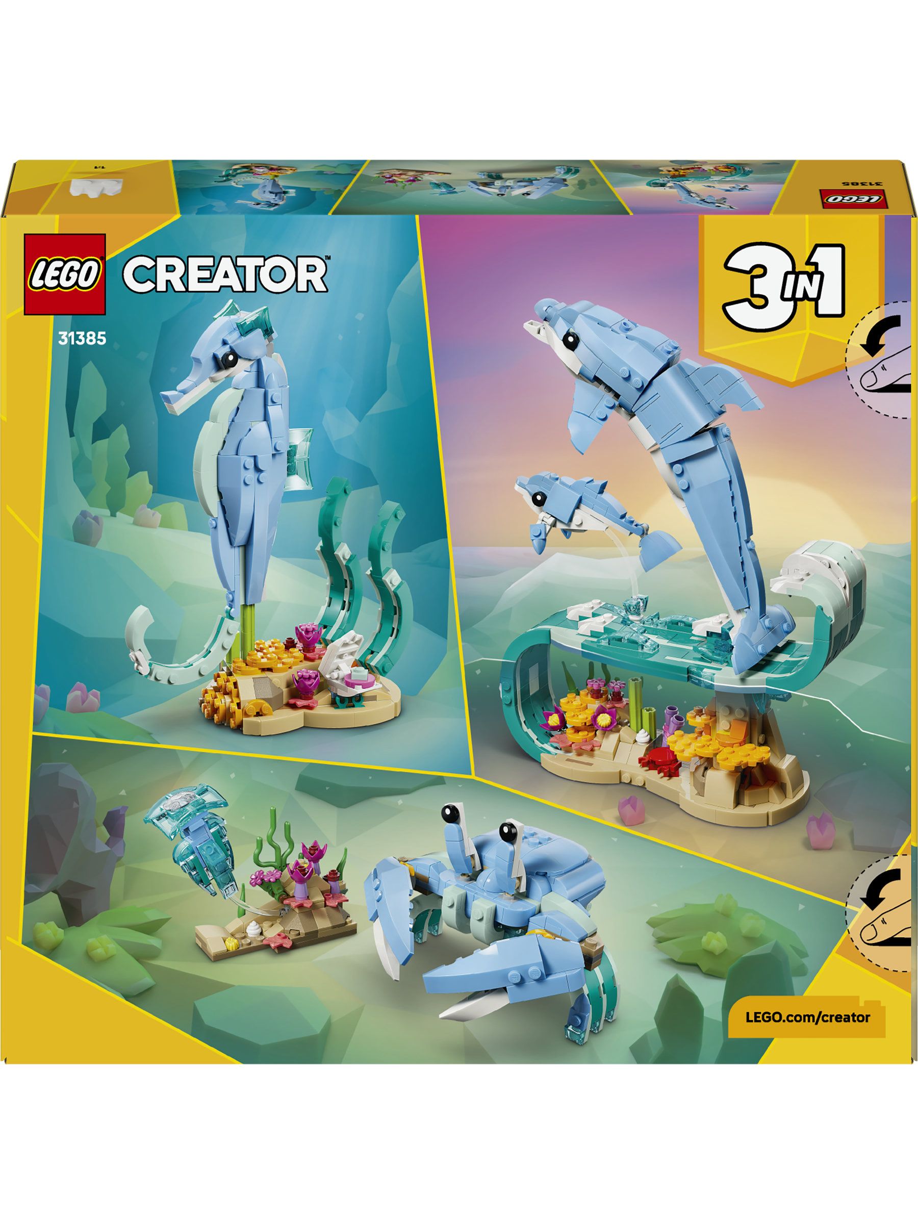 LEGO Creator 3in1 Sea Animals dolphins toy (British brand)
