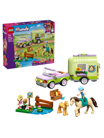 Next LEGO Friends Horse & Baby Foal Trailer Animal Care Toy Set 42695- Buy online at McGrocer