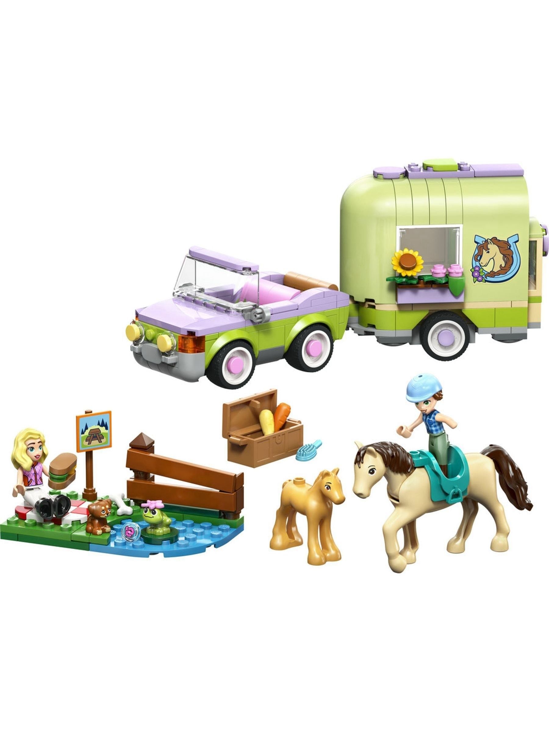 LEGO Friends horse trailer with foal toy set, imported from the UK