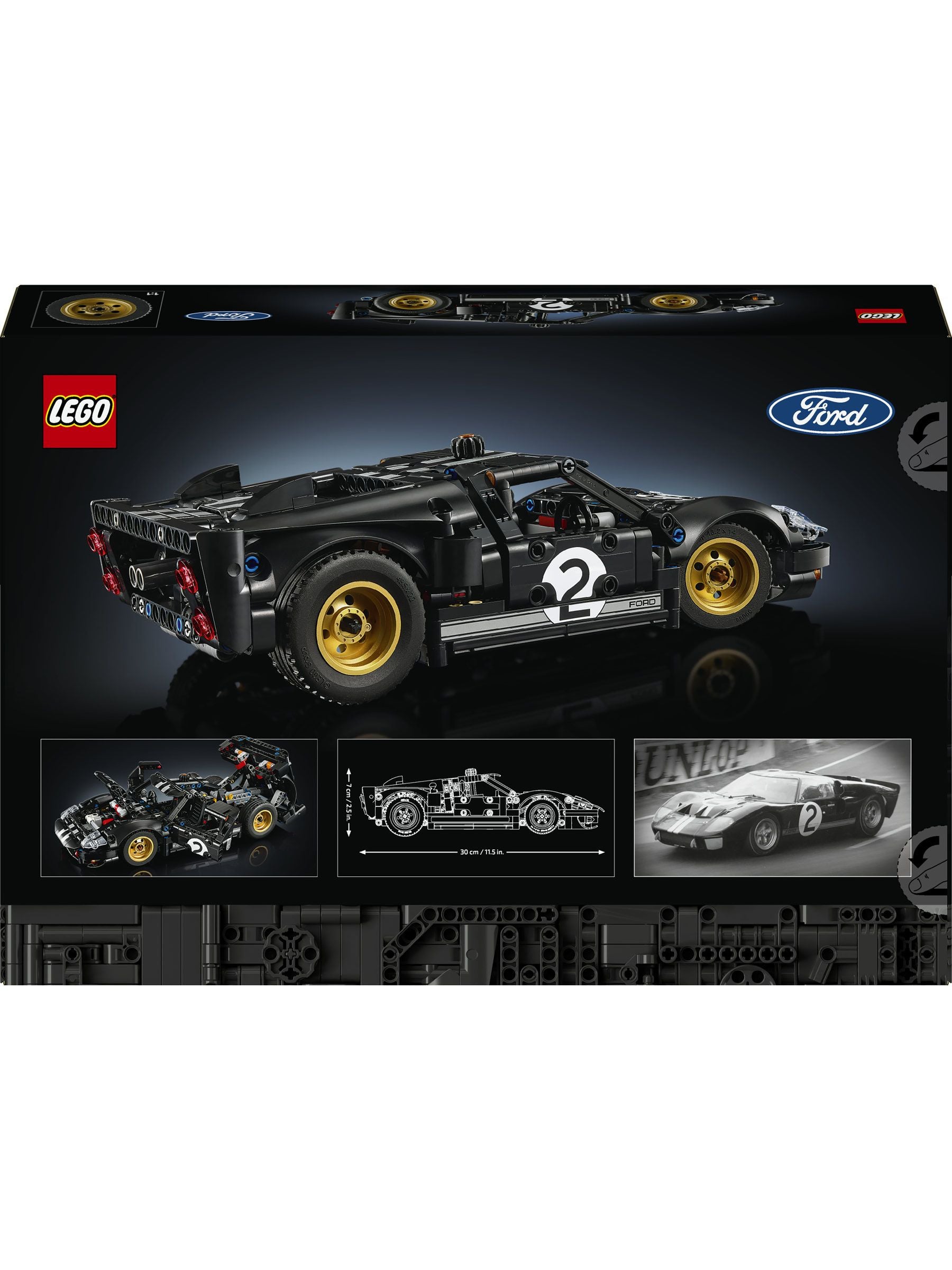 LEGO Technic Ford GT40 race car model kit, UK version