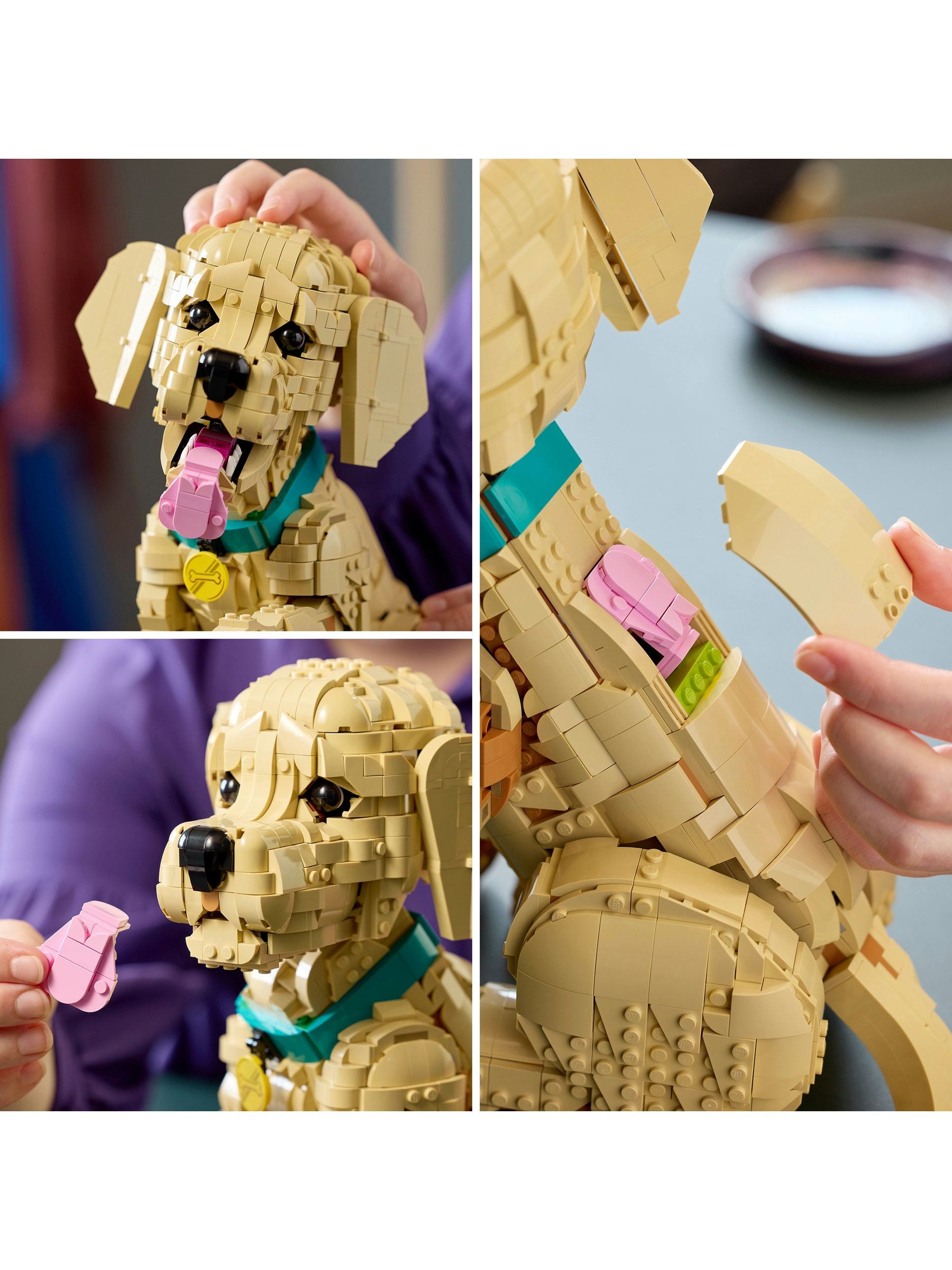 LEGO Icons Golden Retriever Puppy building set 11384, imported from the UK