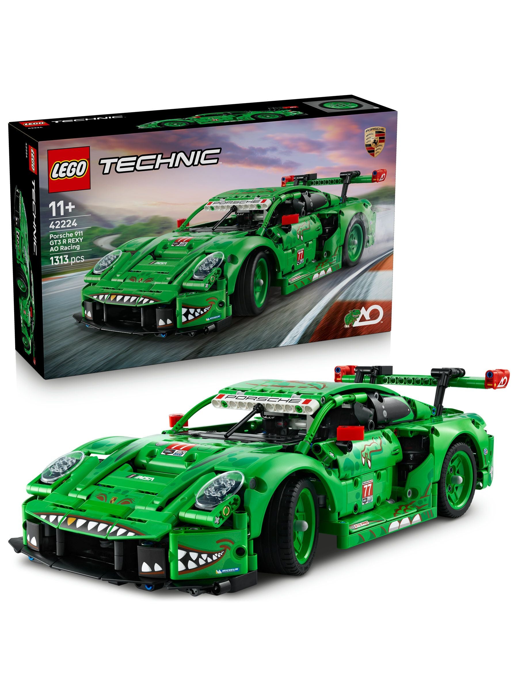 LEGO Technic Porsche 911 GT3 R car model - British brand