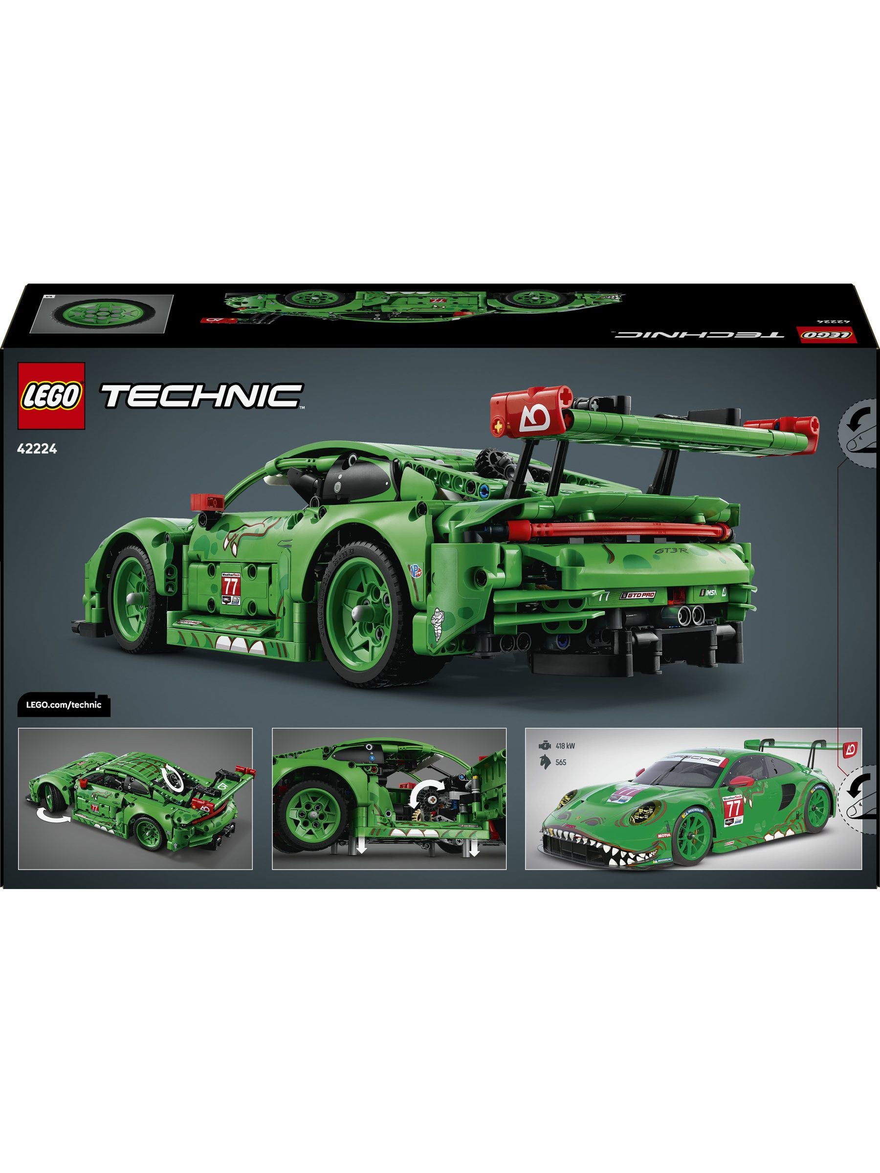 LEGO Technic Porsche 911 GT3 R car model - British brand