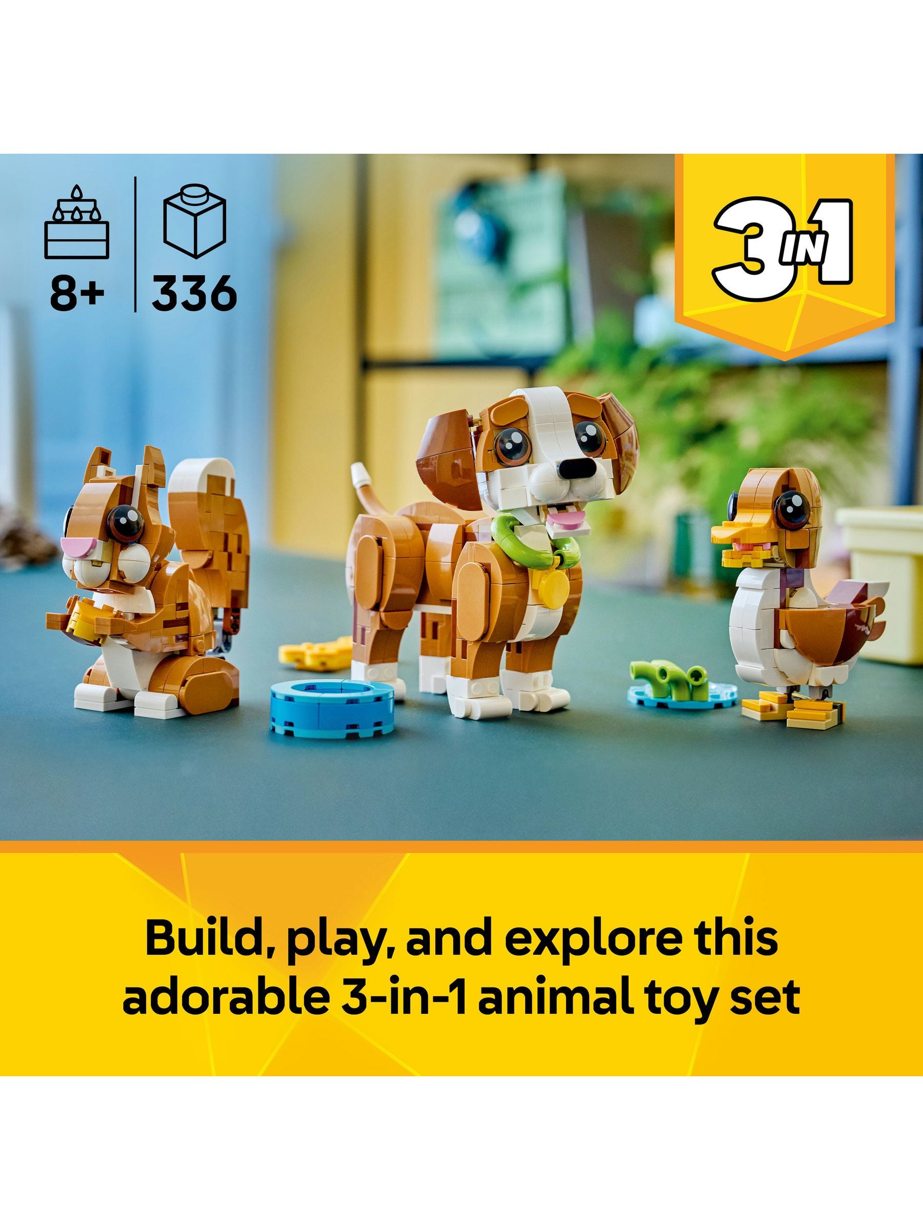 LEGO Creator 3in1 puppy dog toy building set - British product