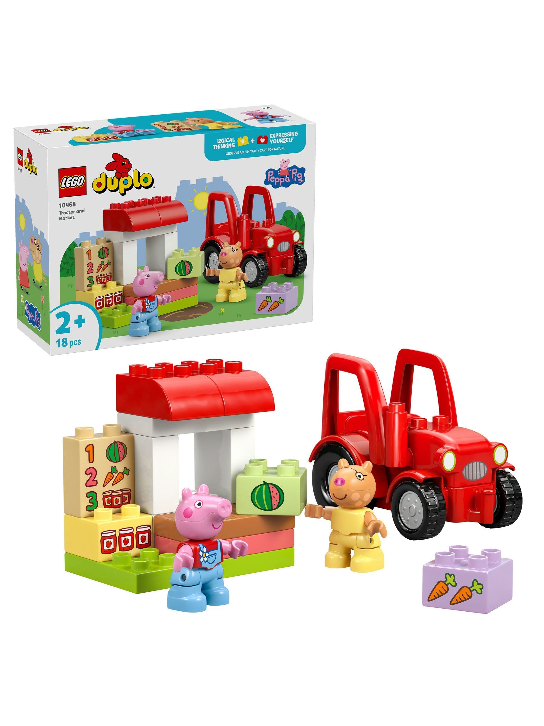 LEGO Duplo Peppa Pig Tractor and Market toy - British product
