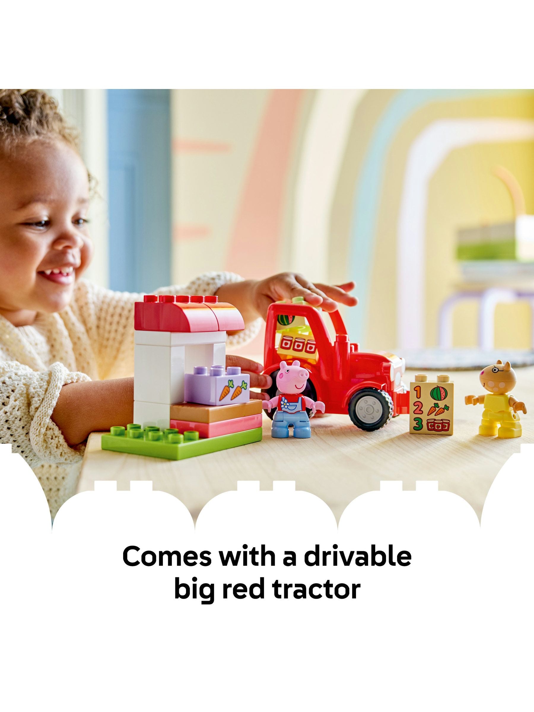 LEGO Duplo Peppa Pig Tractor and Market toy - British product