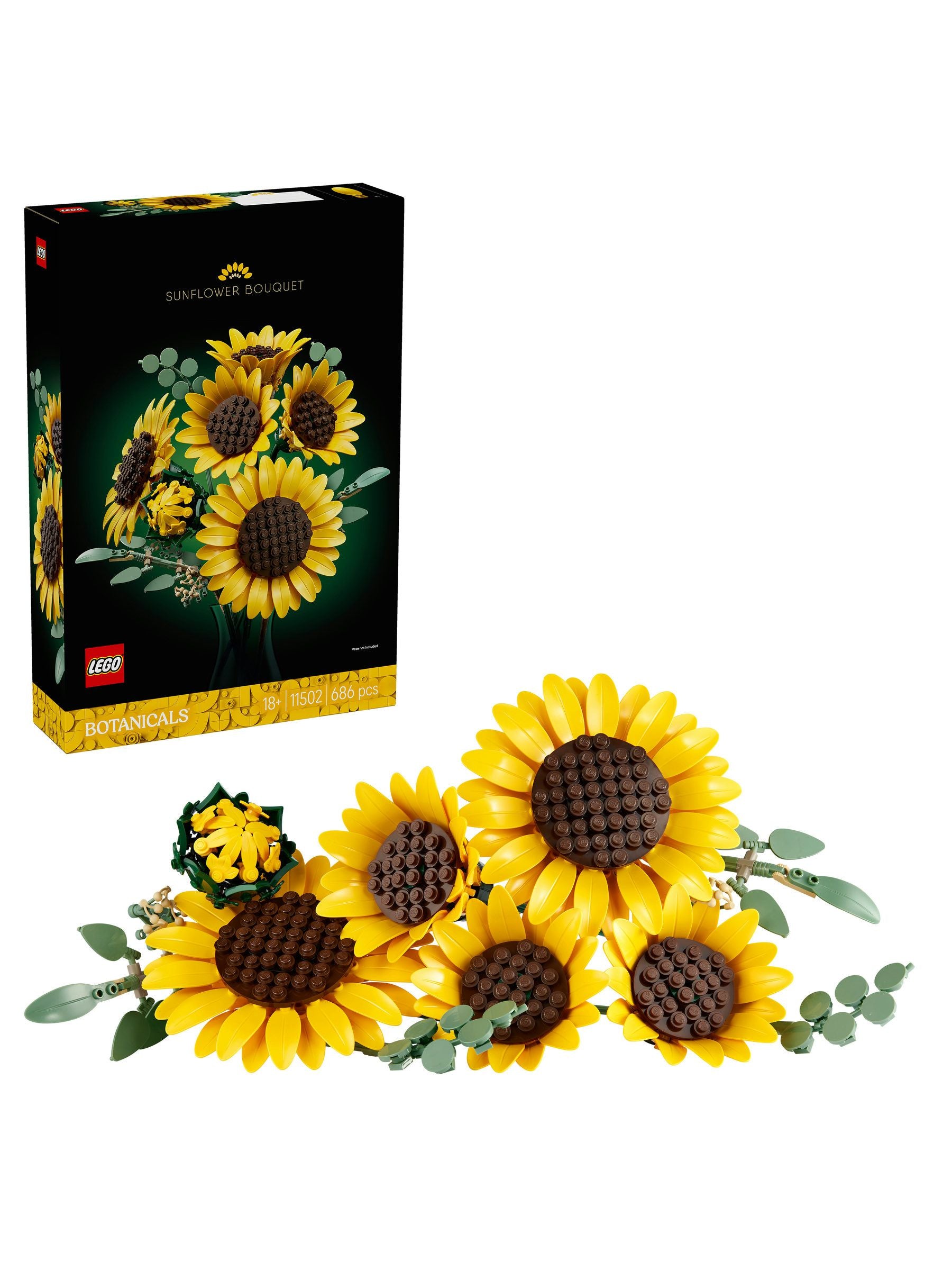 LEGO Botanicals Sunflower Bouquet building set with 6 sunflowers - British product