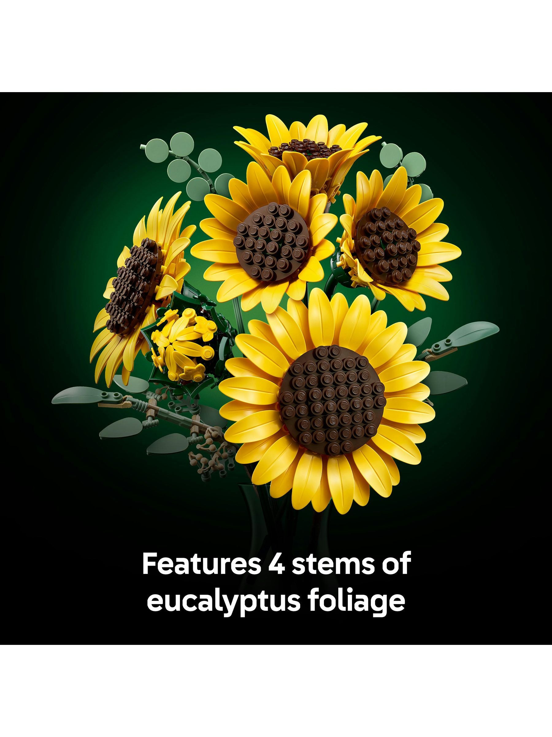 LEGO Botanicals Sunflower Bouquet building set with 6 sunflowers - British product