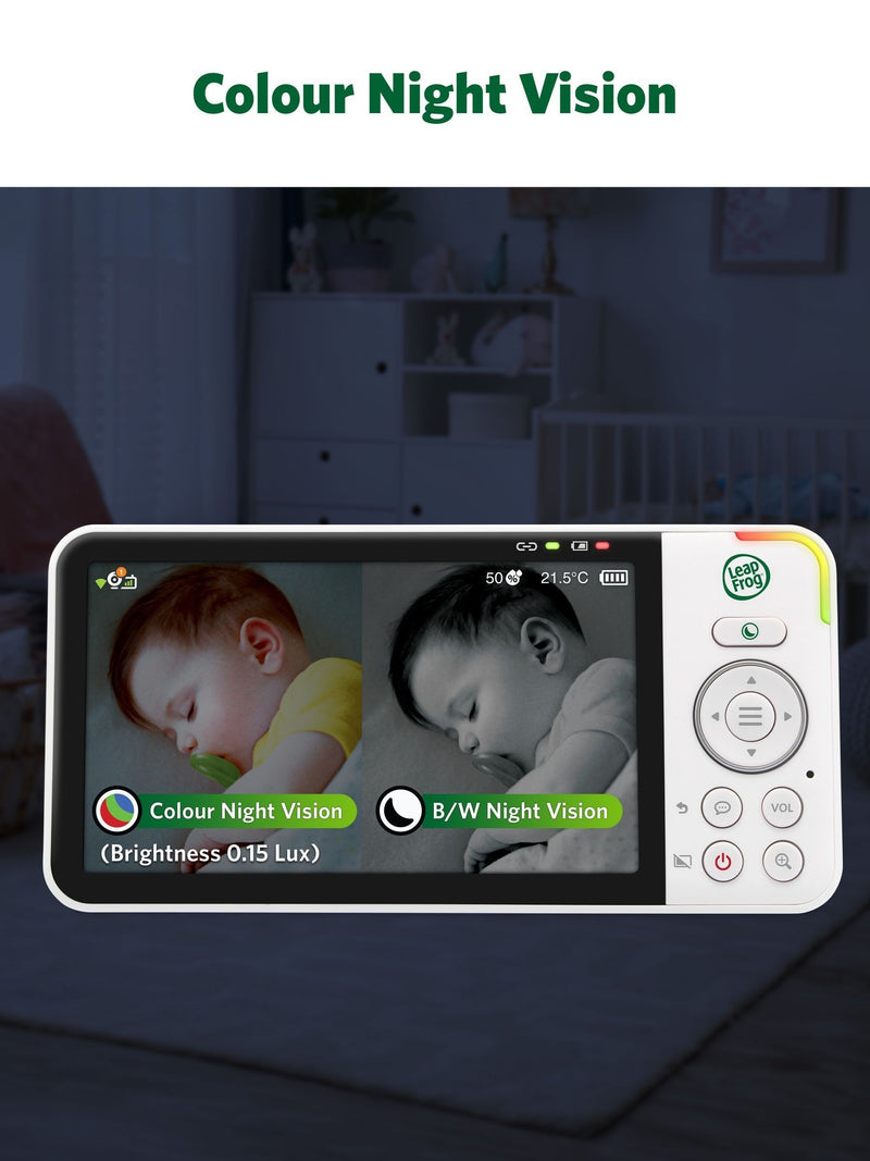 Leapfrog baby monitor white 5 inch with pan tilt zoom - British product