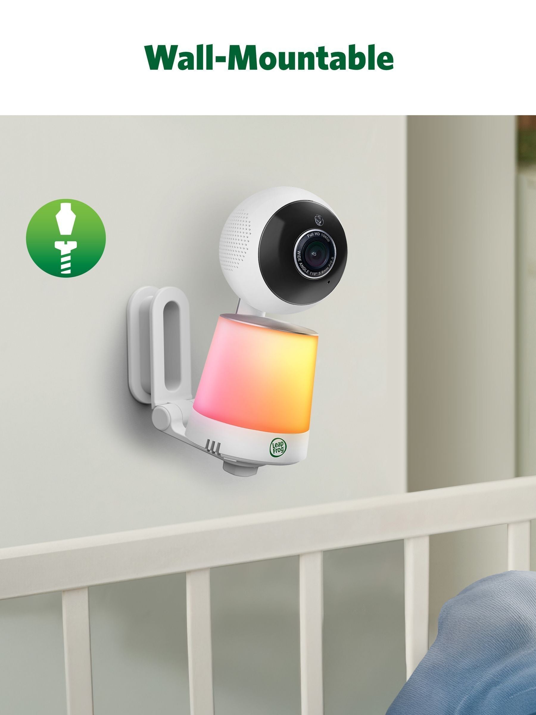 Leapfrog baby monitor white 5 inch with pan tilt zoom - British product