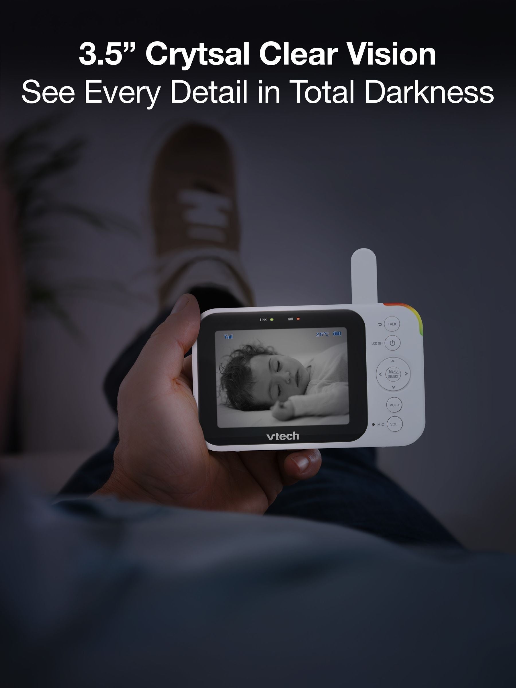 V-Tech 3.5 inch pan and tilt video monitor British product
