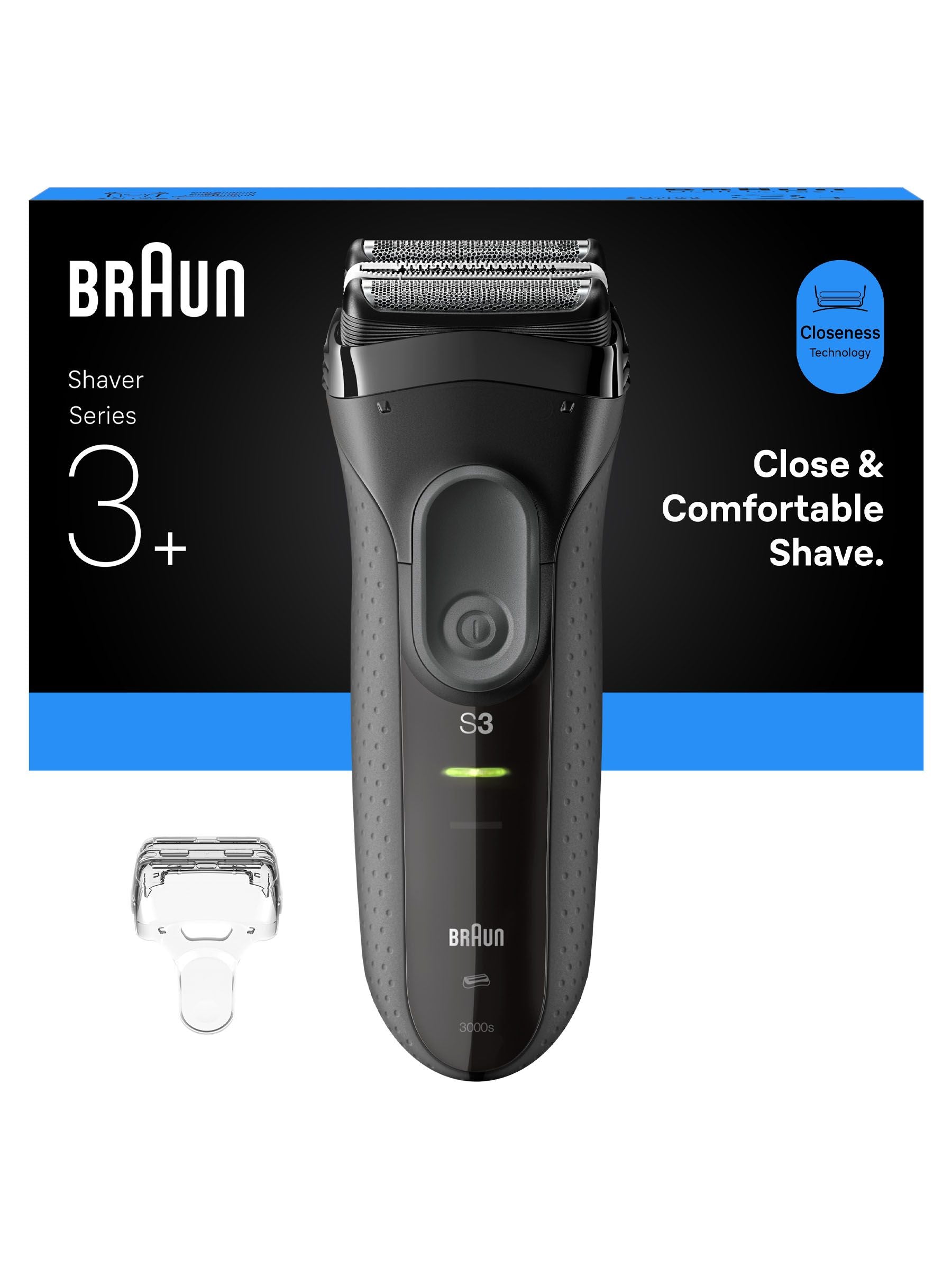 Braun Series 3+ electric shaver, UK version