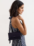 Phase Eight blue grosgrain bow clutch purse - British product