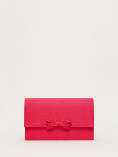 Next Phase Eight Pink Grosgrain Bow Clutch Purse- Buy online at McGrocer