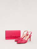 Phase Eight pink grosgrain bow clutch purse - British product