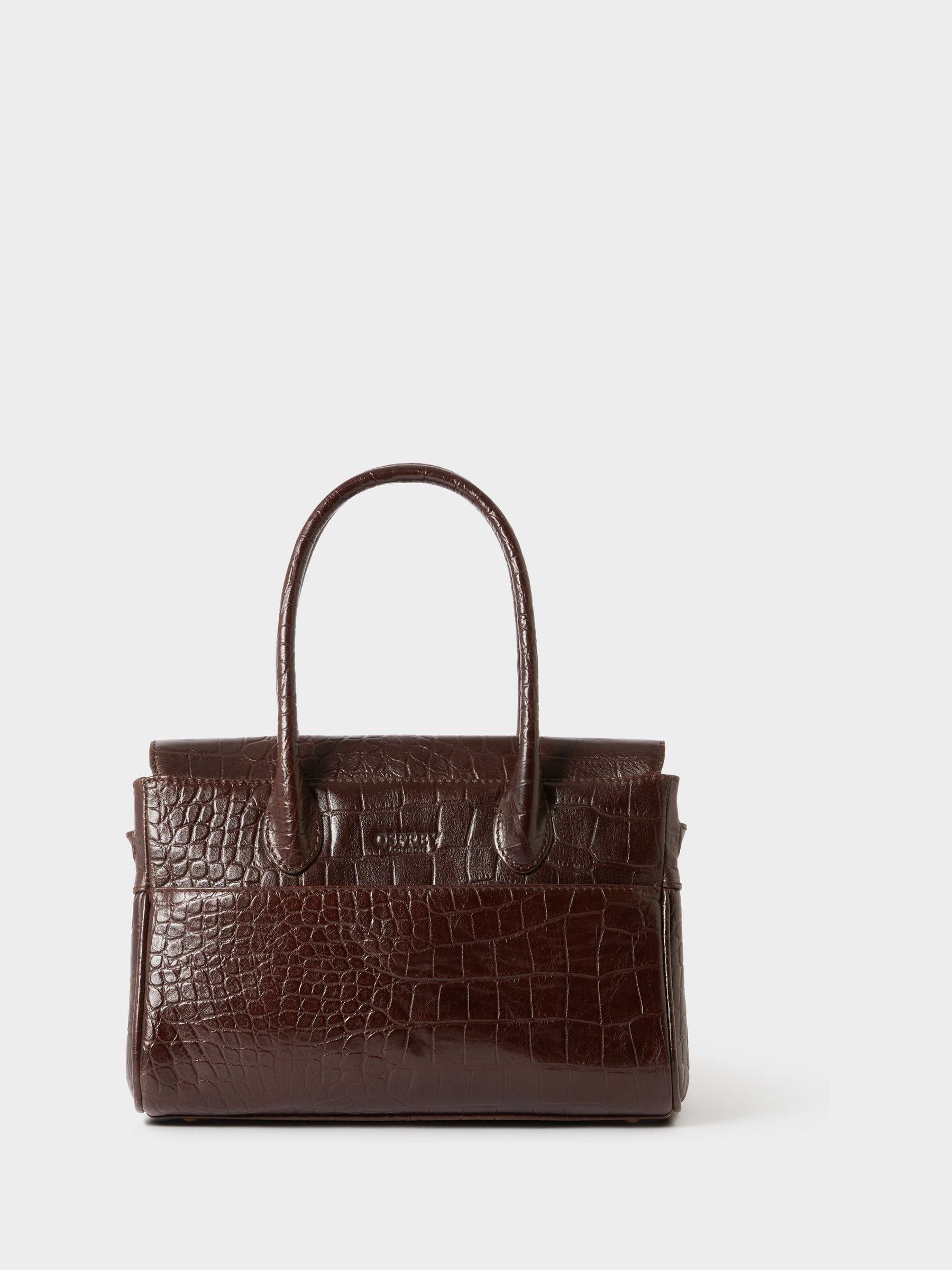 Osprey London Brown The Weybridge Leather Mini Grab Bag