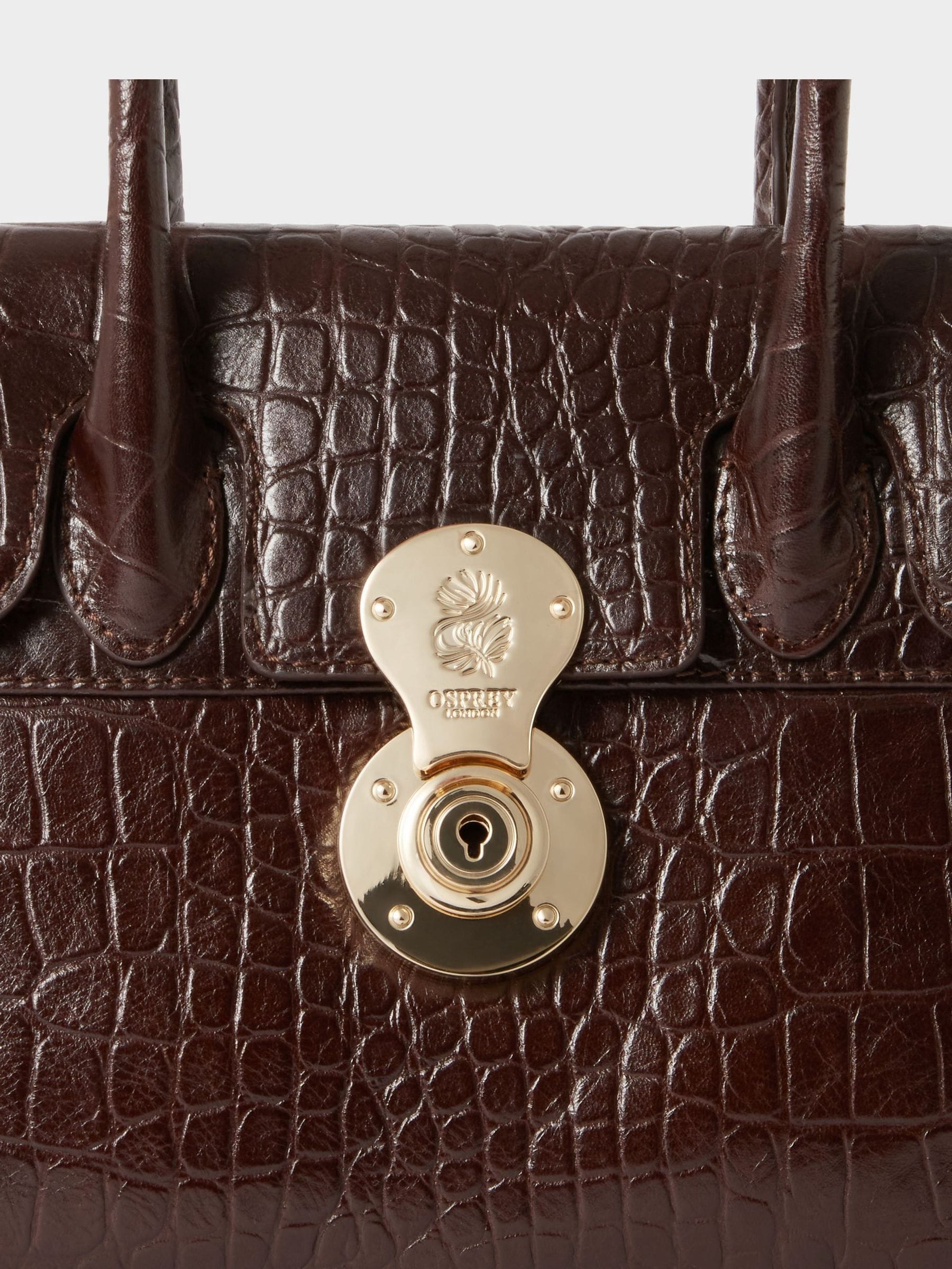Osprey London Brown The Weybridge Leather Mini Grab Bag