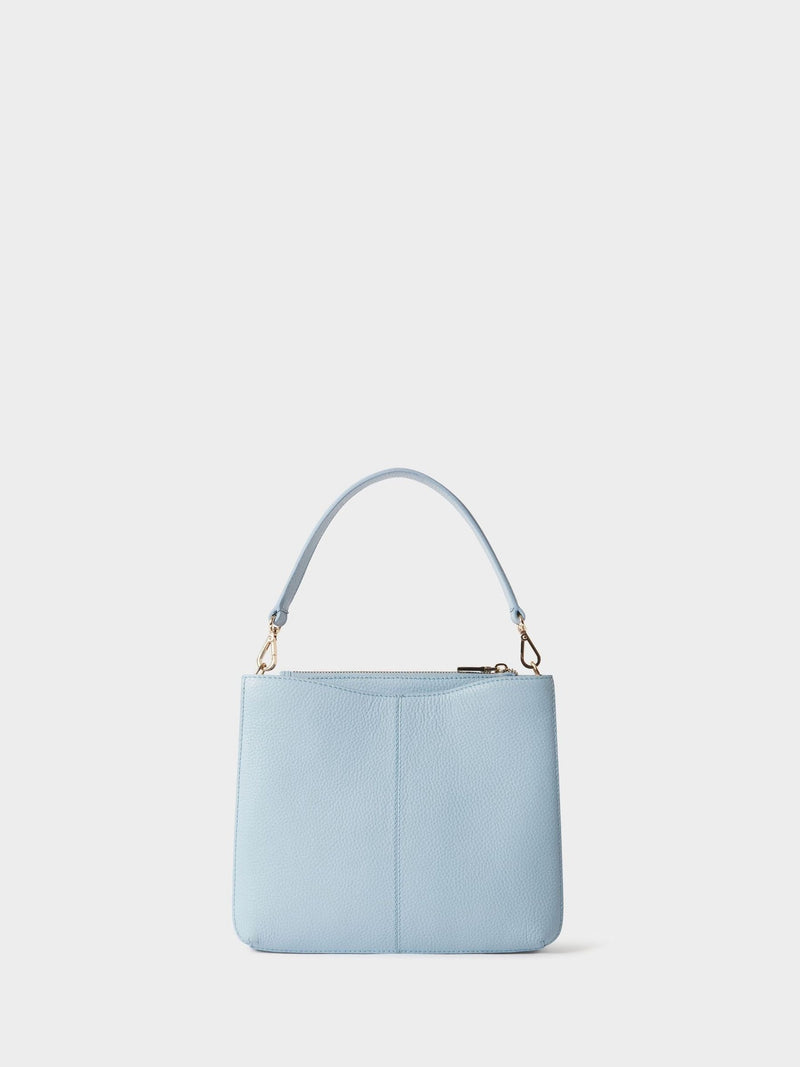 Osprey London Winchester leather grab bag in light blue (British brand)
