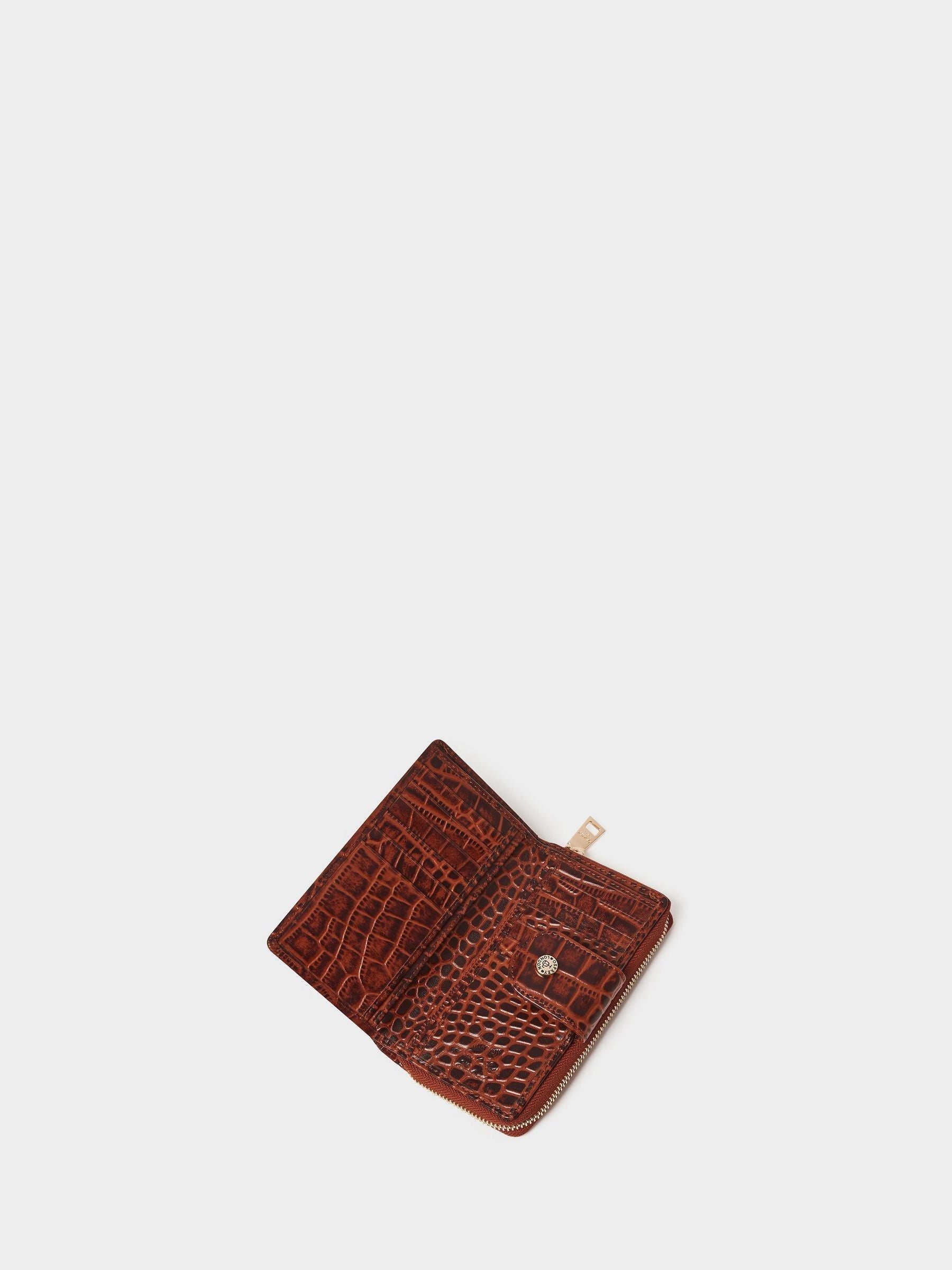 Osprey London Carla leather zip around purse brown (British brand)