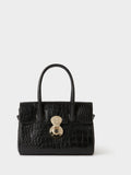 Osprey London black leather mini grab bag, UK version
