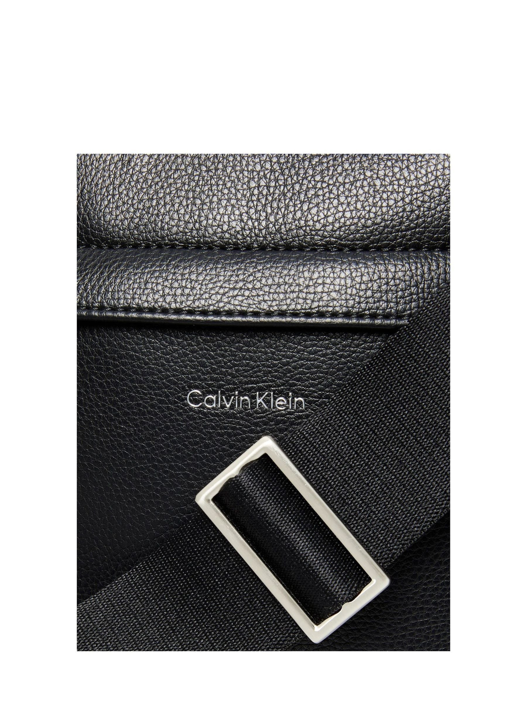 Calvin Klein black raised reporter bag (British brand)
