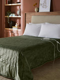 Morphy Richards green teddy fleece electric heated throw large - British product