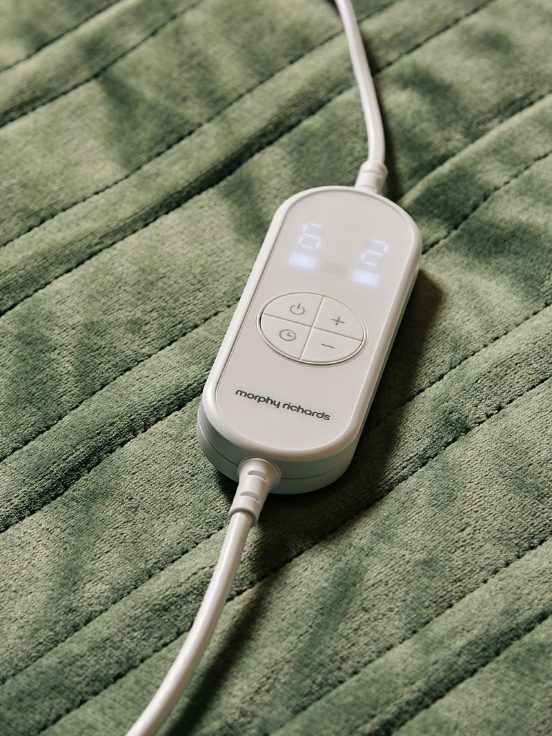 Morphy Richards green teddy fleece electric heated throw large - British product