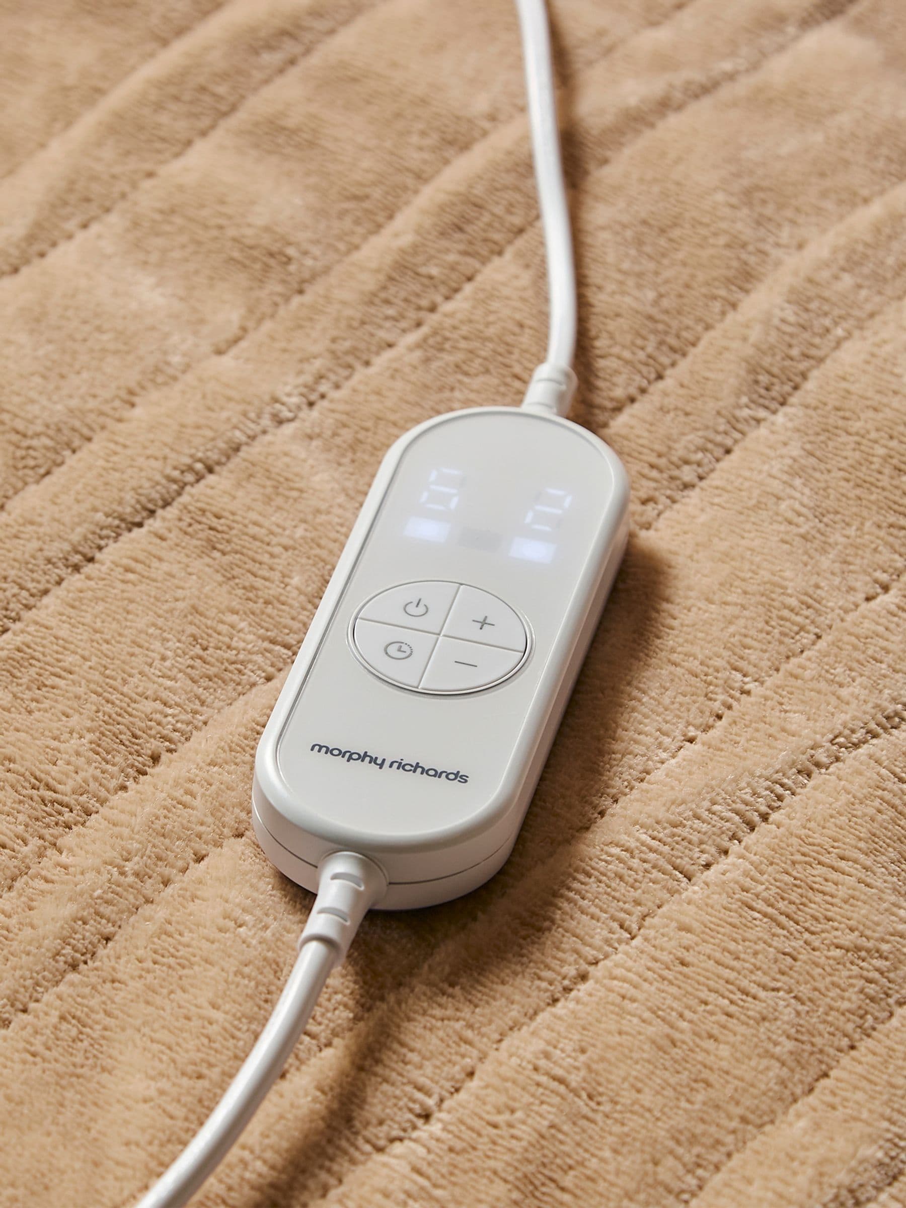Morphy Richards small teddy fleece electric heated throw (British brand)
