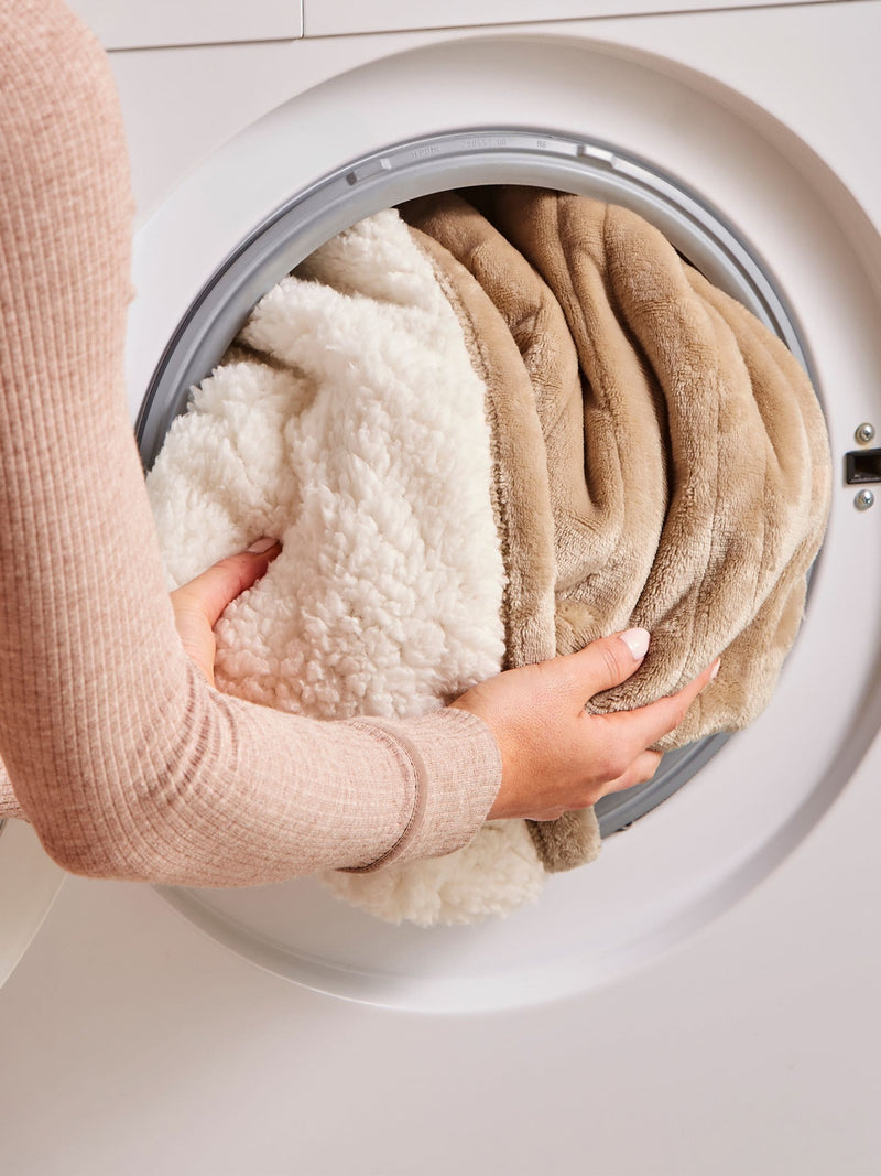 Morphy Richards small teddy fleece electric heated throw (British brand)