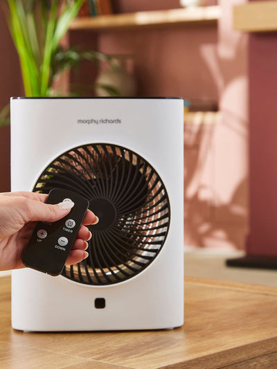 Next Morphy Richards White HeatFlux Upright Fan Heater- Buy online at McGrocer