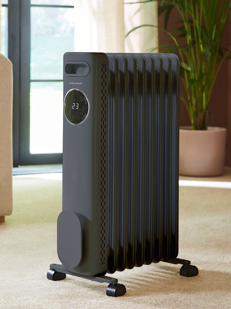 Morphy Richards White HeatFlux 2kw Digital Oil Filled Radiator with Remote Control