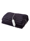 Morphy Richards EverCosy Luxury Striped Fleece Electric Heated Throw Green Small