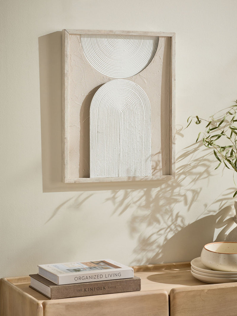 Neutral light up textured abstract wall art, imported from the UK
