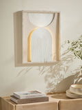 Neutral light up textured abstract wall art, imported from the UK