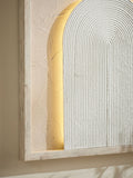 Neutral light up textured abstract wall art, imported from the UK