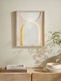 Neutral light up textured abstract wall art, imported from the UK