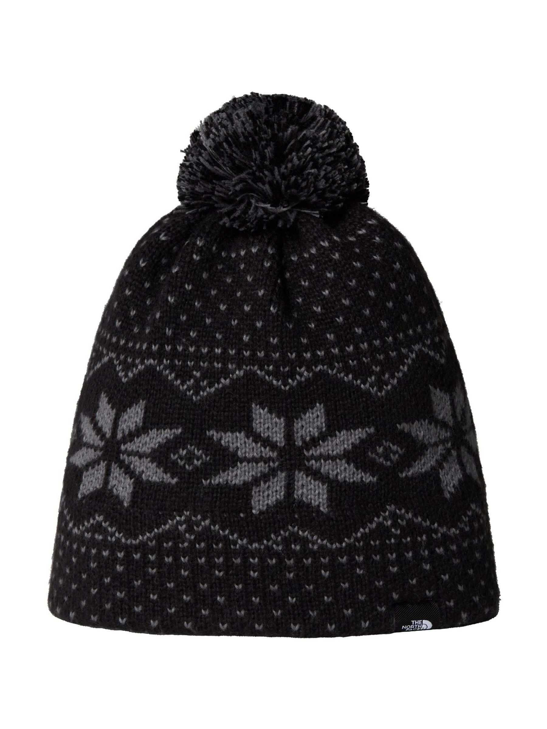 The North Face Black Kids Cabin Ski Tuke Pom Beanie