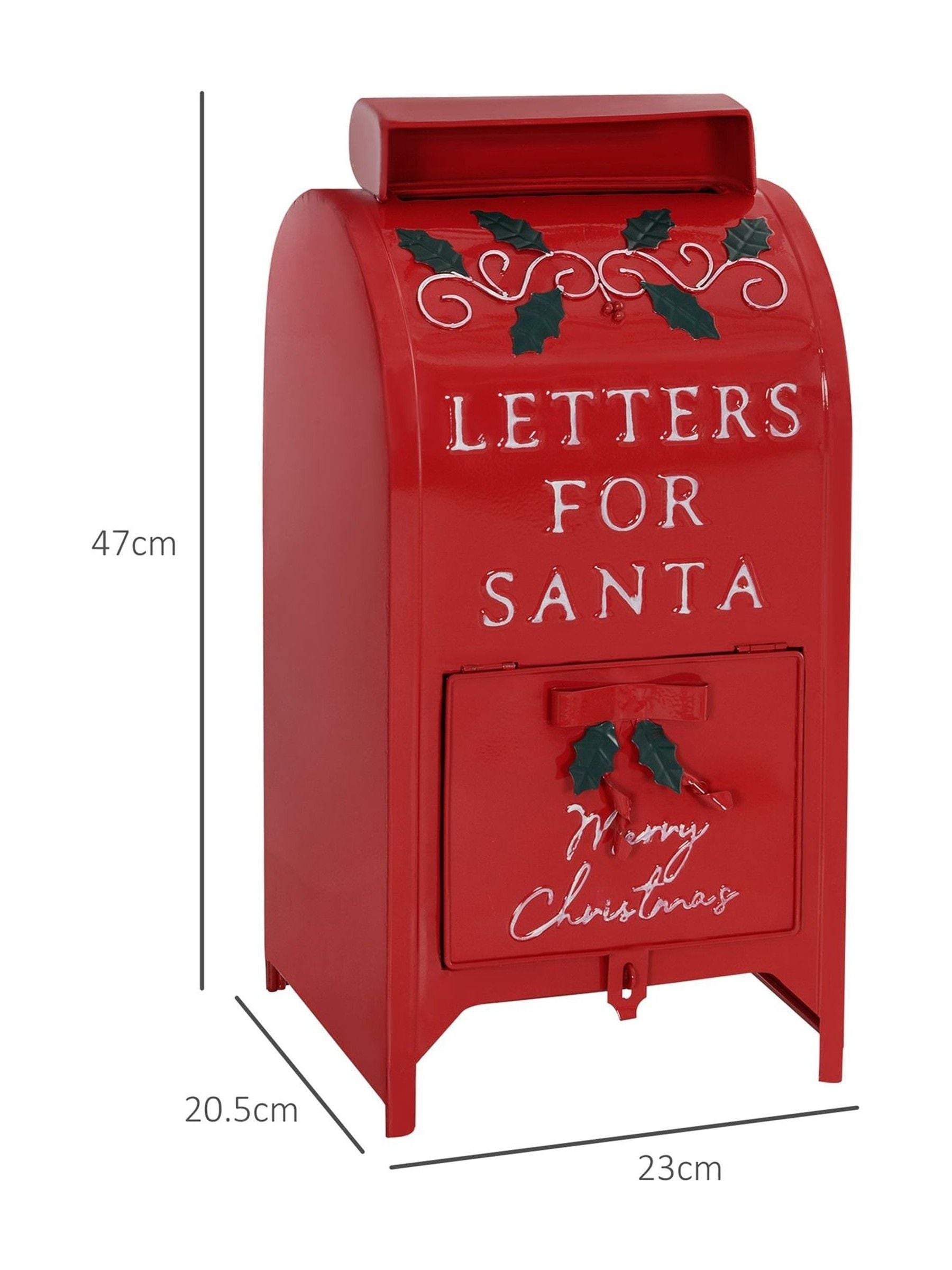 Homcom Christmas letter postbox red A5, UK version