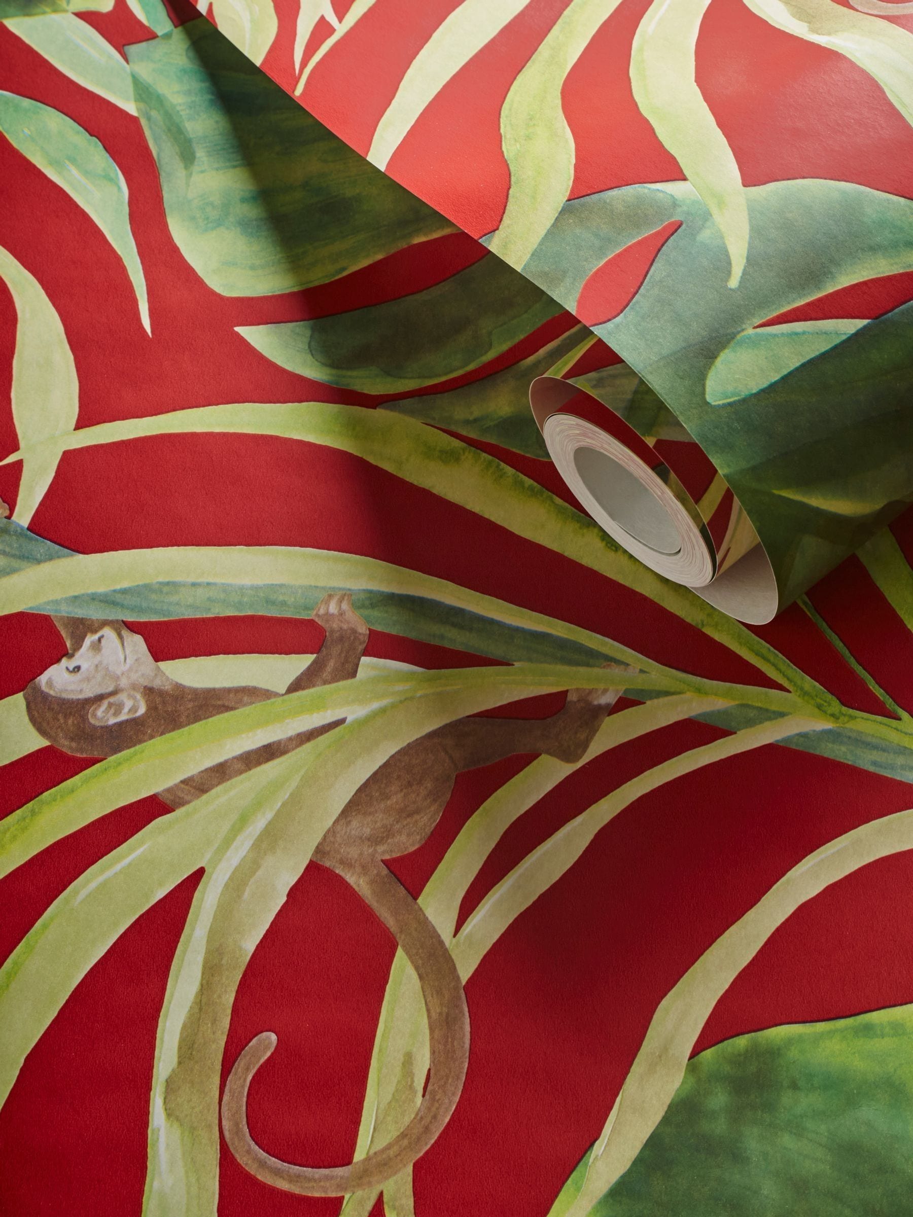 Clarke and Clarke Monkey Business Exotica 2 wallpaper 10m, UK version