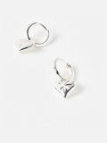 Oliver Bonas Cora hoop earrings with heart charm, imported from the UK