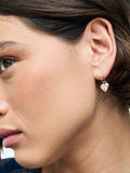 Oliver Bonas Cora hoop earrings with heart charm, imported from the UK