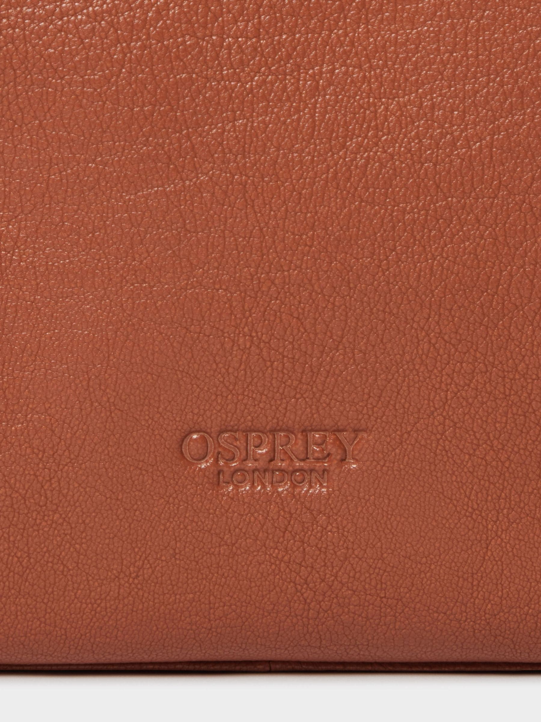 Osprey London brown The Arlington leather washbag, imported from the UK