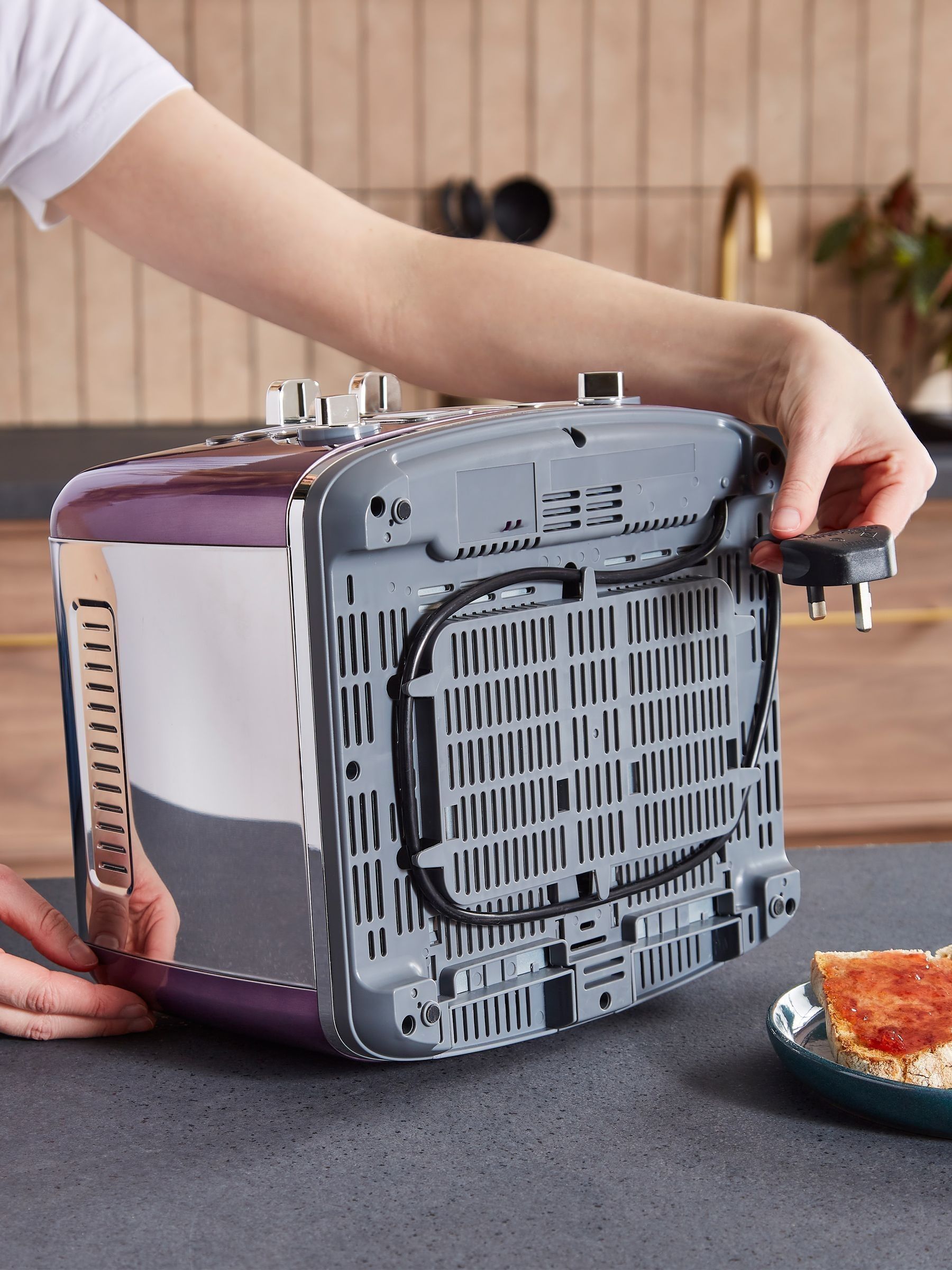 Morphy Richards Purple Accents 4 Slice Toaster, UK version