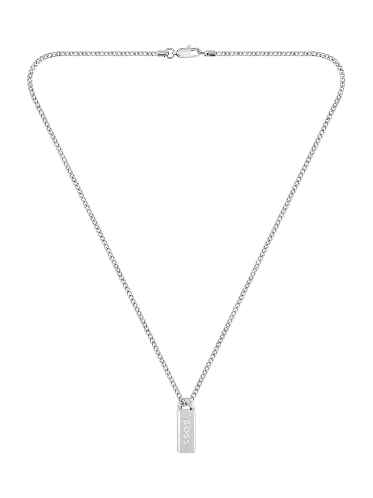 BOSS Kassy Emblem pendant necklace stainless steel black enamel - British product
