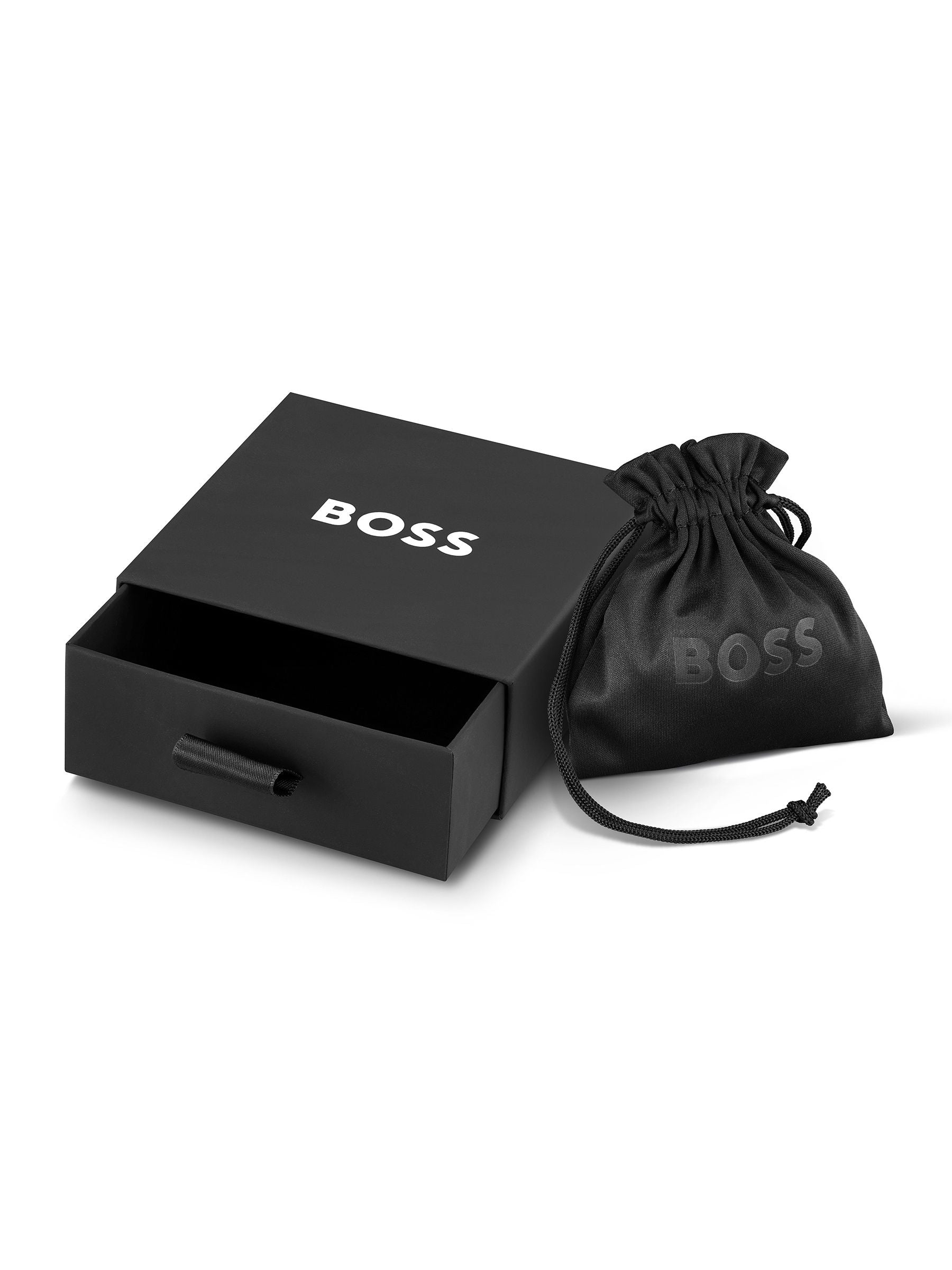 BOSS gold plated hoop earrings 25mm, imported from the UK