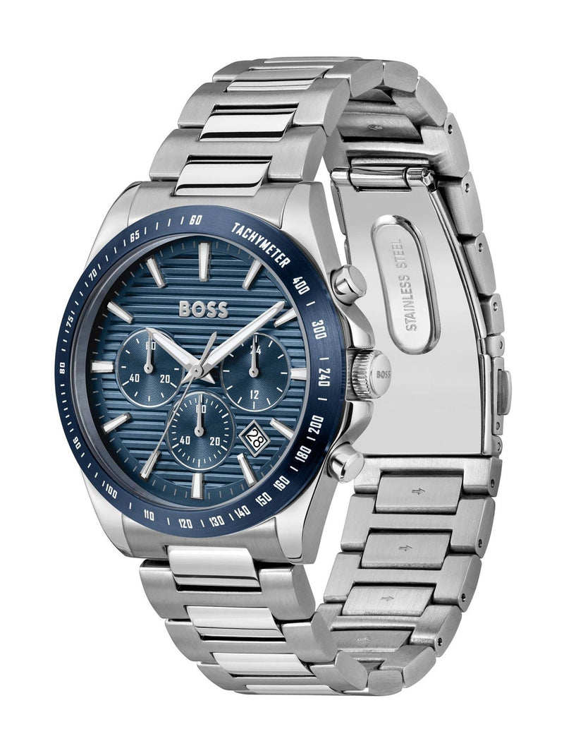 BOSS Silver Tone Strike Chronograph Watch 41mm, UK version