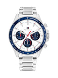 Tommy Hilfiger silver tone stainless steel bracelet watch 44mm, UK version