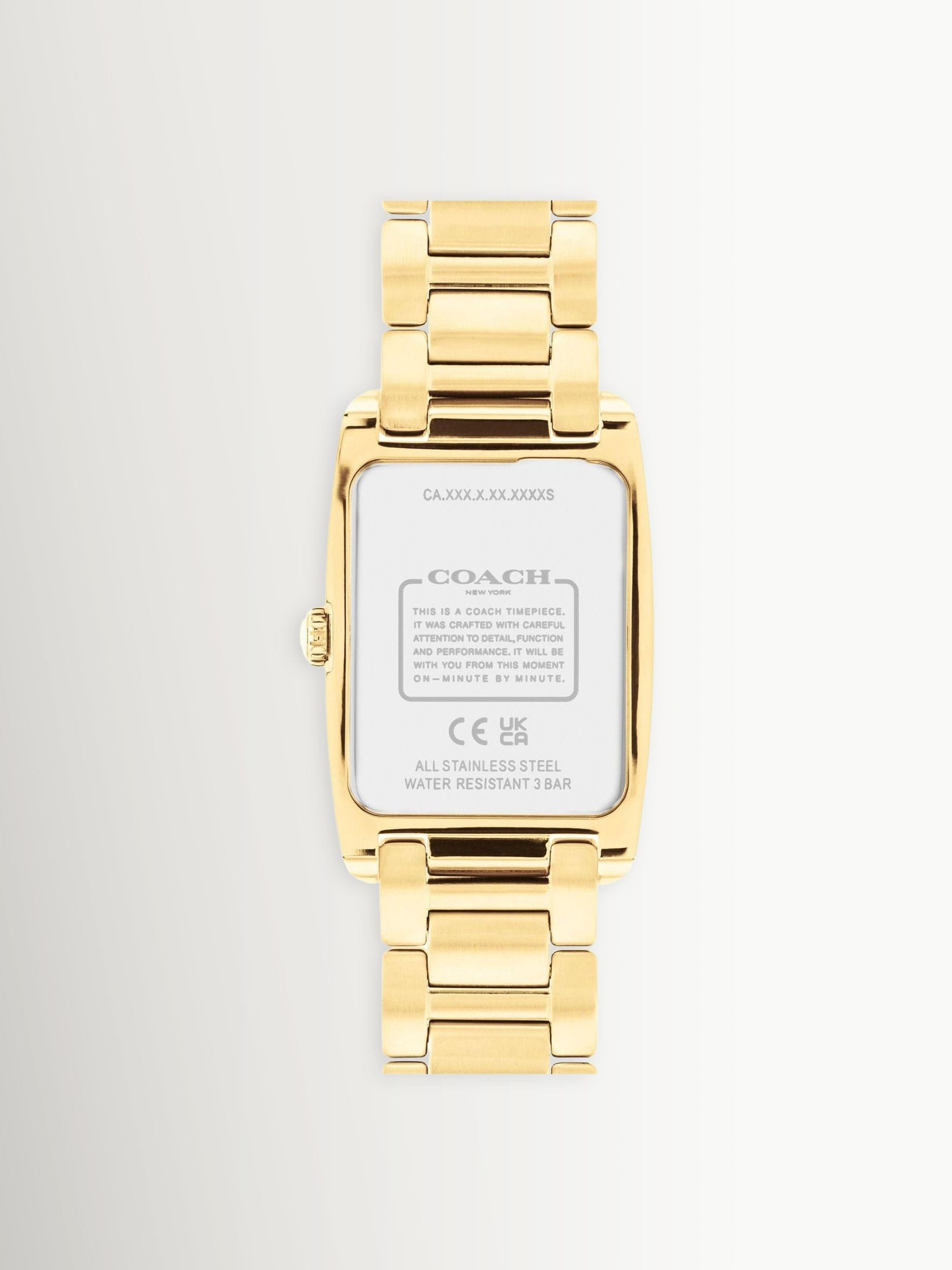 Coach gold tone Reese crystal bracelet watch (British brand)
